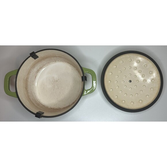 Martha Stewart 2 Quart Green Enameled Cast Iron Dutch Oven w/ Lid - Picture 3 of 13